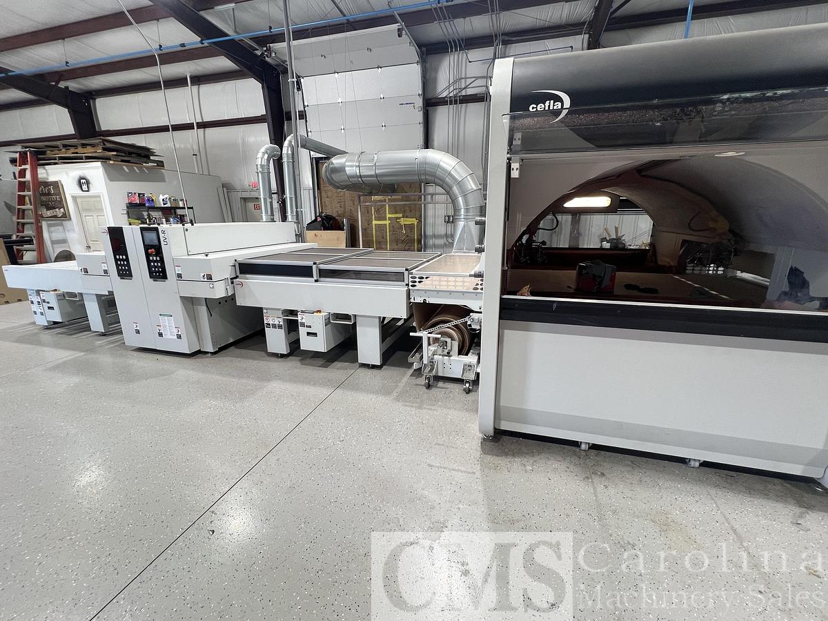 Used Cefla Mito Sprayer Finishing Line with UV Ovens