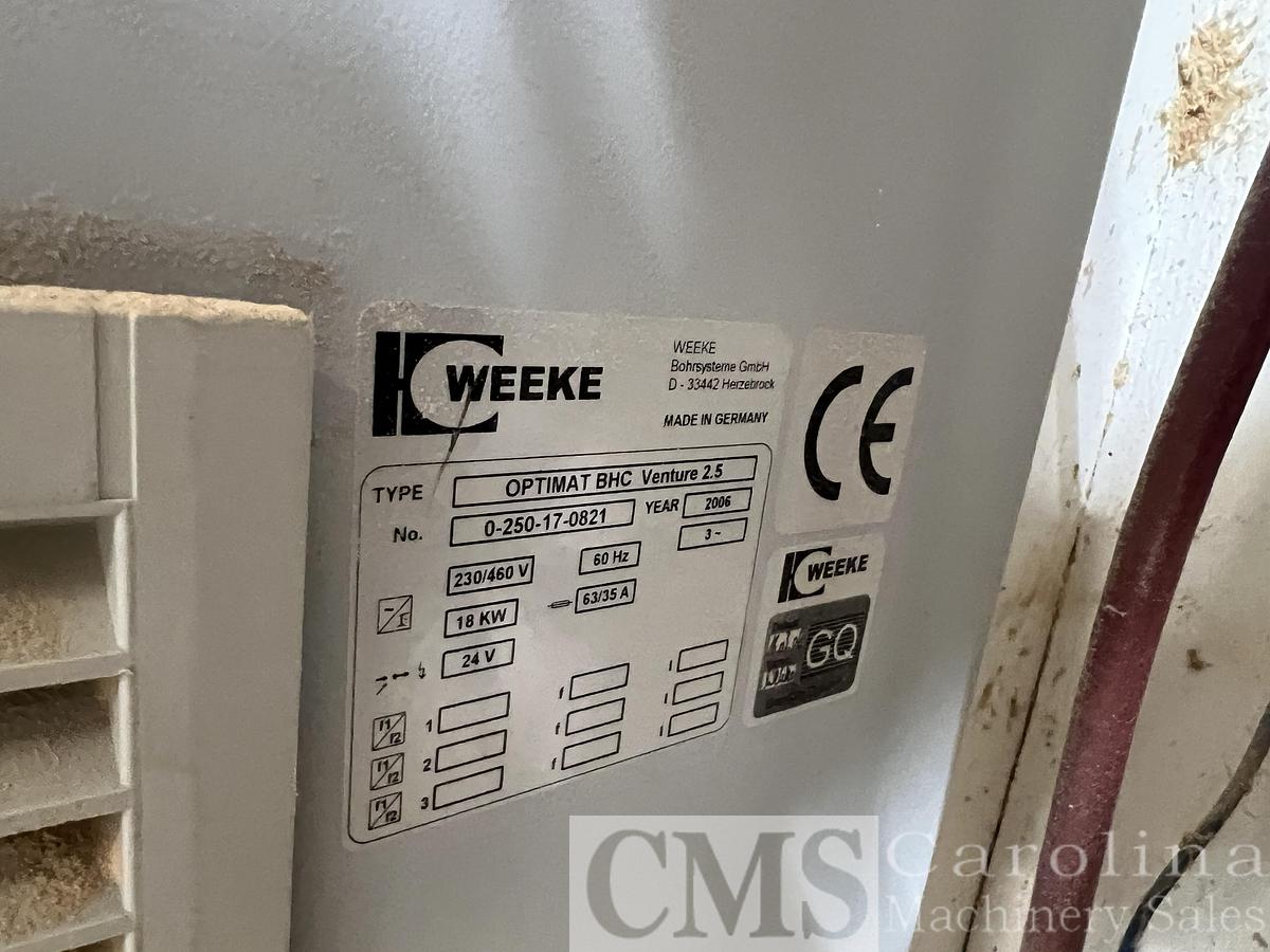 Used 2006 Weeke Optimat BHC Venture 2.5 Point To Point CBC Router