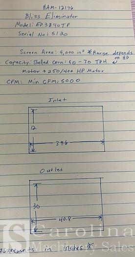 Used Bliss ED3840 250 HP Hammermill