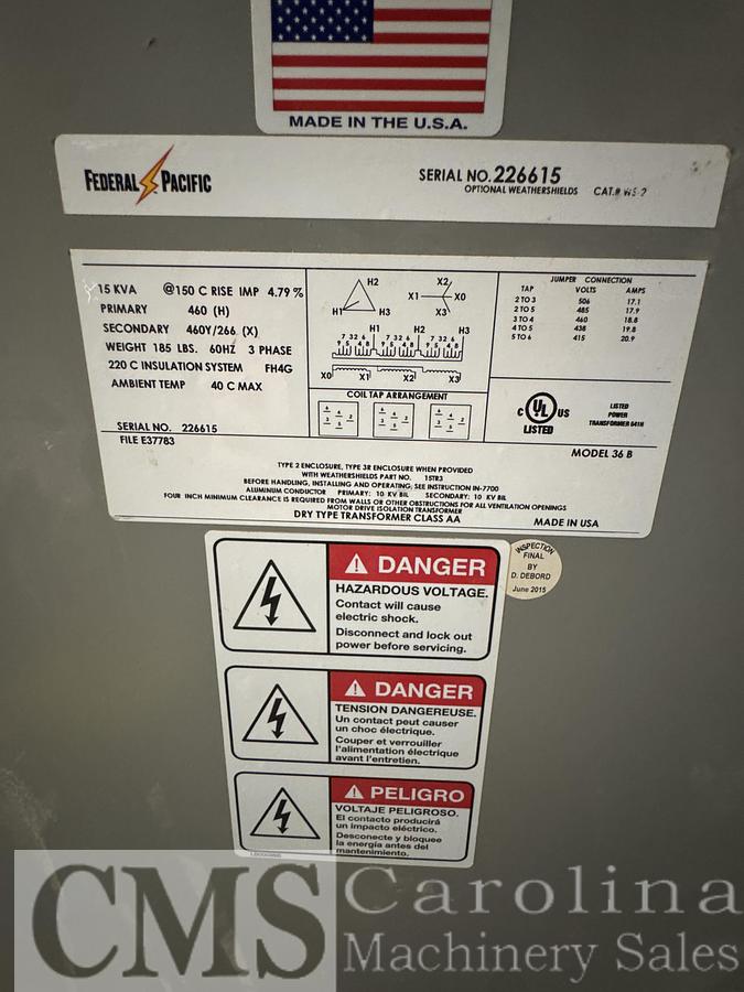 Used 2015 CR Onsrud 145M12A CNC Router