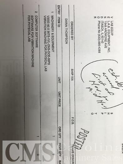 Used LAB Equipment Inc. V2000 60 x96TS-1VL-ONS-OCE-06PS Transportation Simulator