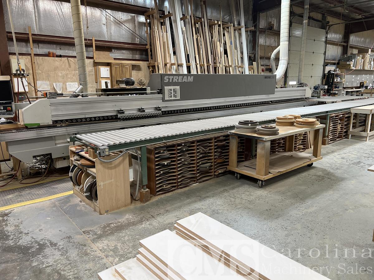 Used 2003 Biesse Stream B1 9.0 Edgebander with Doucet Return Conveyor