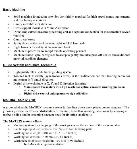 Used 2019 Homag Centateq N-300 CNC Router