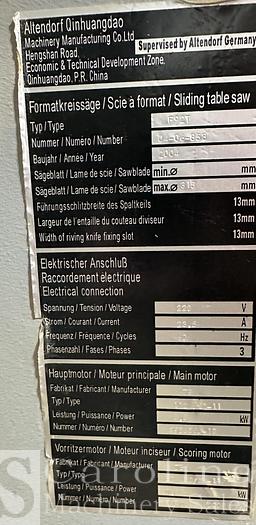 Used Altendorf F92T Sliding Table Saw