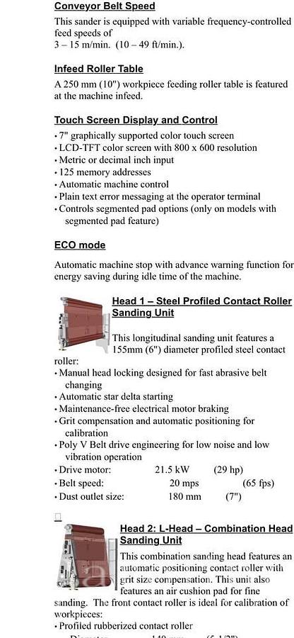 Used 2017 Homag SWT 225 2-Head 53" Wide Belt Sander