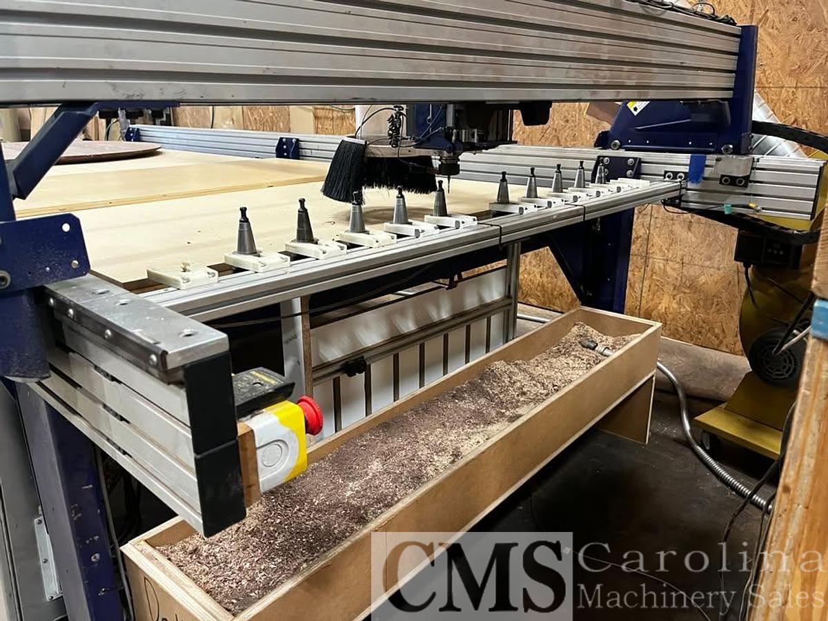 Used 2010 010 PRS Alpha Shopbot CNC Router Automatic tool changer for 12 tools Large 5x12 machine bed Does not include vacuum motor PRS Alpha CNC Router Automatic tool changer for 12 tools Large 5x12 machine bed Does not include vacuum motor