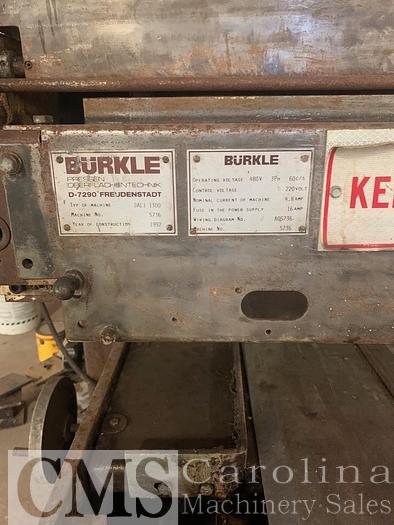 Used 1992 Burkle Dal 1 1300 Roll Coater