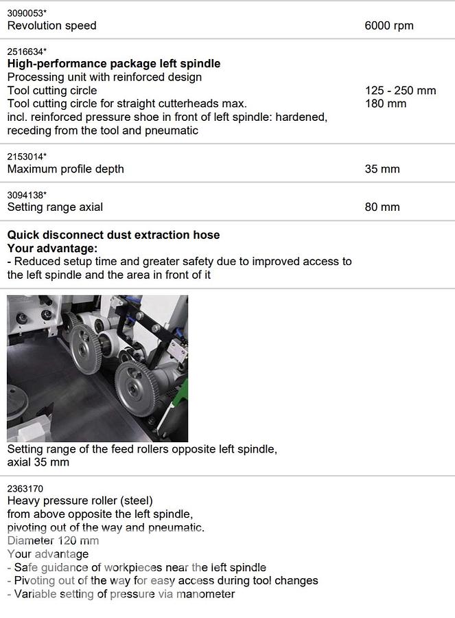 Used Weinig Hyrdomat 3000 Moulder with Infeed System