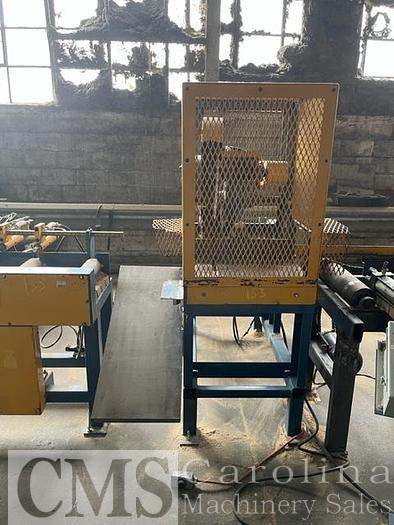 Used Baker Single Head Saw With Infeed/Outfeed