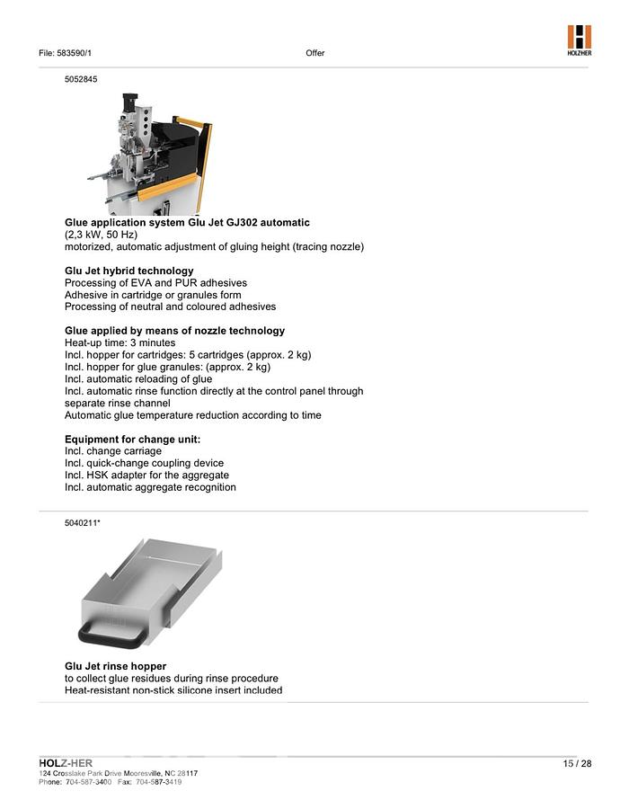 Used 2021 Holz-her 1598 Lumina Single Sided Edgebander