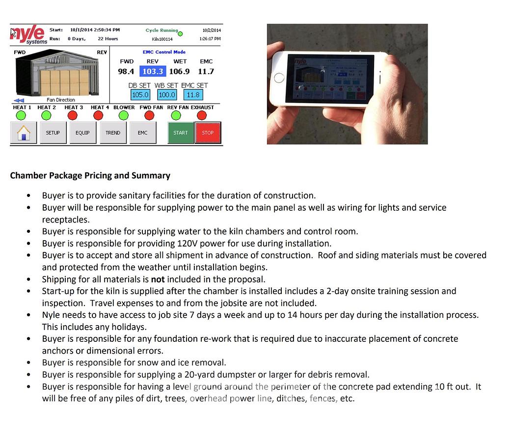 Used 2024 Nyle 40 MBF Dry Kilns