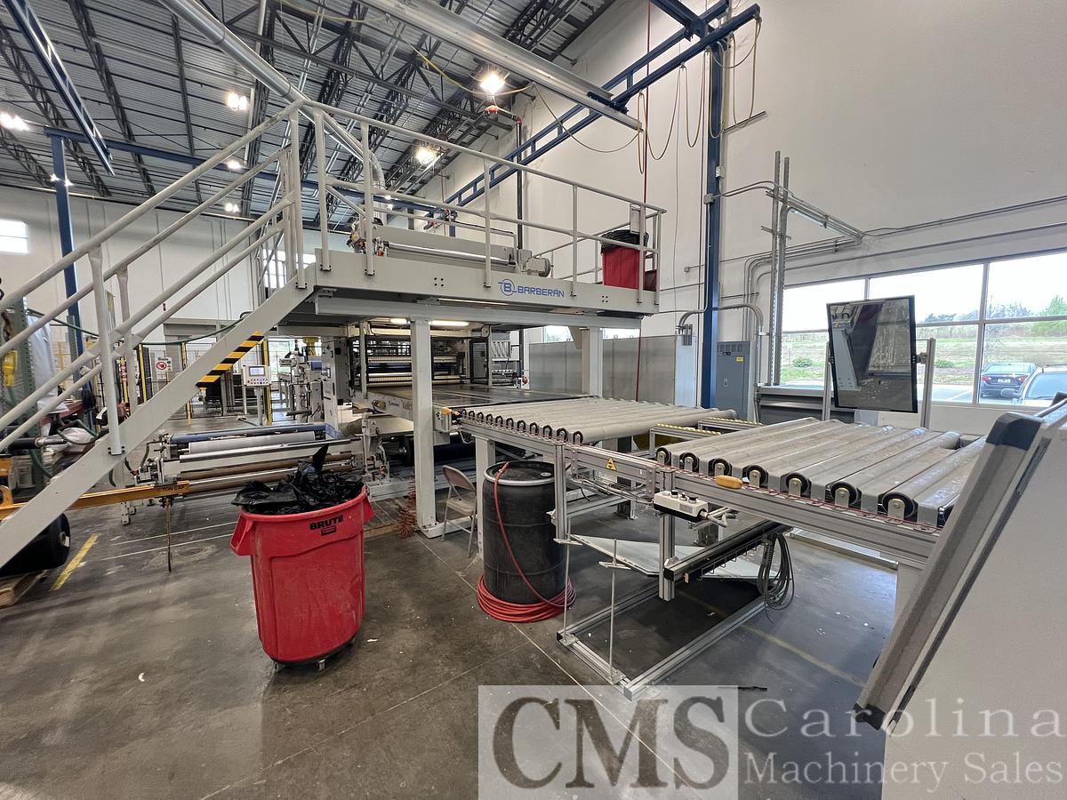 Used 2020 Barberan Top & Bottom Laminating Line with Biele Automatic Infeed/Outfeed System