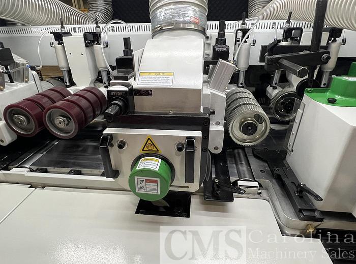 Used Woodtech 12" 6-Head Moulder with Infeed Table