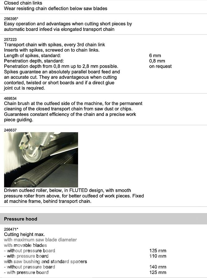 Used 2012 Raimann KR450M Gang Rip Saw with Infeed