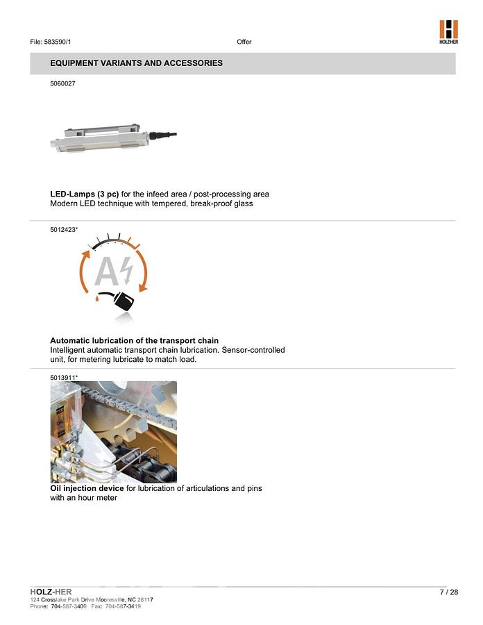 Used 2021 Holz-her 1598 Lumina Single Sided Edgebander