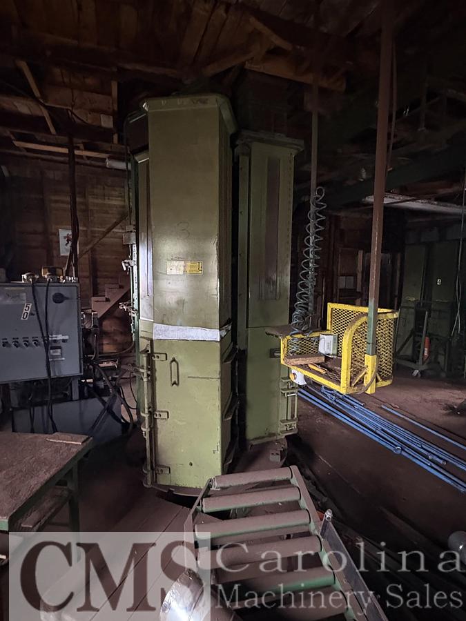 Used Verville VP300 Shaving Baggers with Bin & Conveyor
