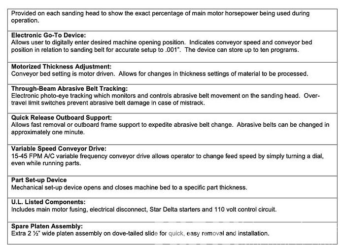 Used 2022 Timesavers Model 2321 43" 2-Head Sander