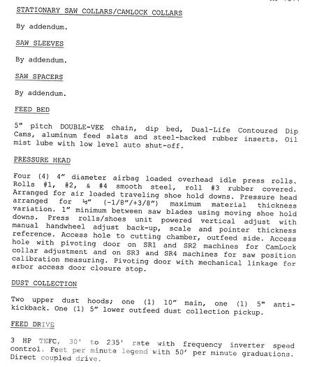 Used Mereen Johnson 524-DC/SR4 Select-A-Rip Gang Gip Saw