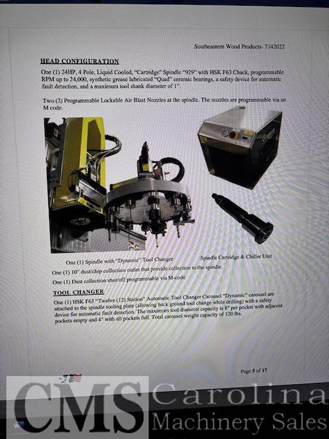 Used 2022 Northwood CS-48RHD CNC Router 4 x 8 Table Roller Holddowns