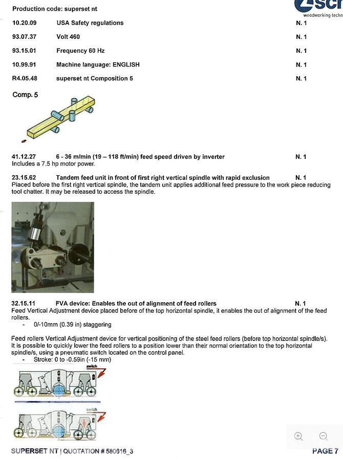 Used SCM Superset XL 5-Head Moulder