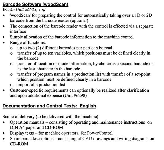 Used 2014 Weeke BHX 500 CNC Center