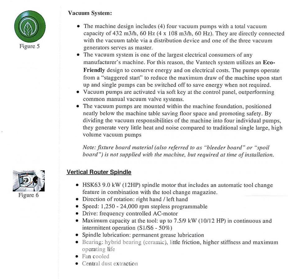 Used 2015 Weeke Vantech 512 CNC Router with Offloading
