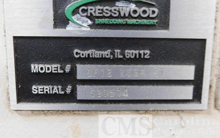 Used Cresswood EF 12 Horizontal Wood Grinder