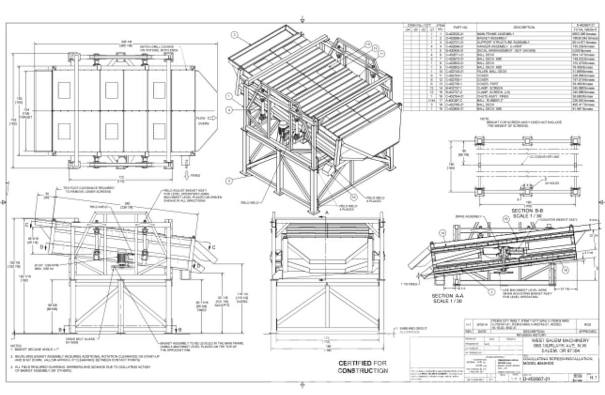 Used West Salem 13x20 Chip Screen