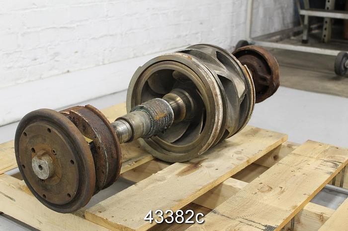 Used Goulds 3405L 10x12x12 6-Vane Split Staggered Skewed 10.875" Impeller #43382