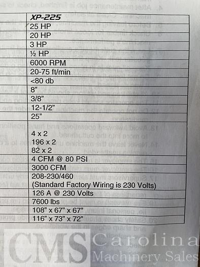 Used Extrema XP-225 Planer