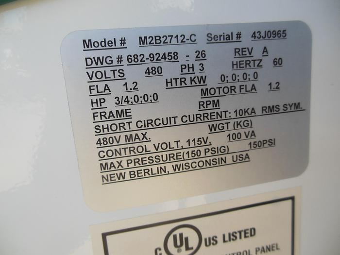 Used Refrig, Chiller, Sterling, 150 PSI, Mdl M2B2712-C #S742525