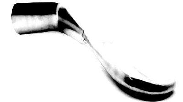 Used Retractor Abdominal Pyrah 55 by 80mm Blade with Hollow Grip Handle 245mm (9-3/4in)