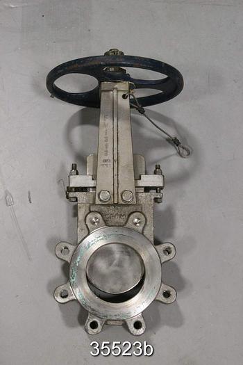 Used Fabri FV-C6701695800 4" Hand Operated Knife Gate Valve #35523