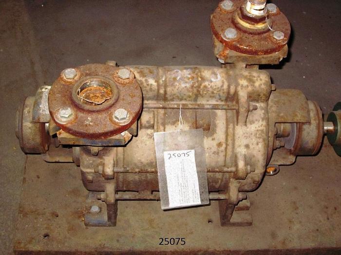 Used Kinney HC-100 Vacuum Pump, Iron with Iron Internals, On Basewith Motor #25075