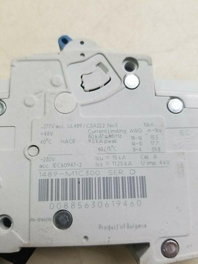 Used ALLEN BRADLEY 1489-M1C300 SER.D 1489-M C 30A