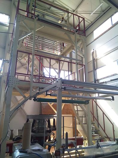 HONGQI (China) SJ-55×3/FM1500 – Three-layer co-extrusion film Blowing Machine (year 2015)