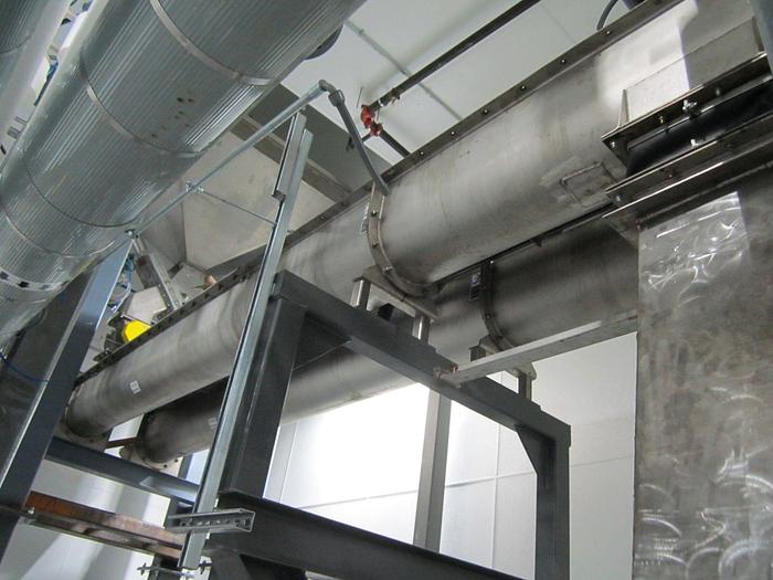 Used 12" Diameter x 20" Long  Stainless Steel Auger Screw Conveyor