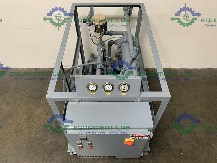 Used Budzar 1WT-S50WSB-DSP Heat Exchanger Skid 460V 3PH w/ Two Marathon Jet Pumps 2HP