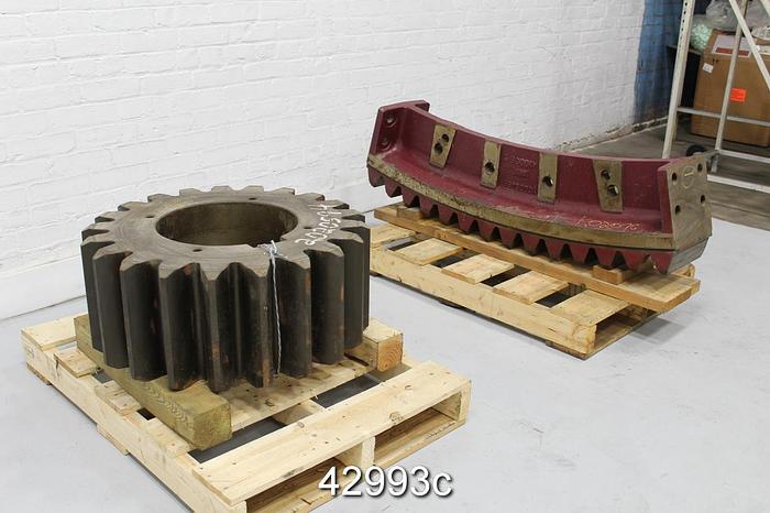 Used Andritz FiberFlow 400 Drum Pulper Pinion Gear and Driven Gear Segment #42993