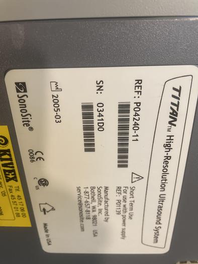 Used 2005 SonoSite Titan
