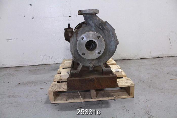 Used Labour Tri Flo 3X2-83/8 Pump, 8" Diameter Impeller, Stainless Steel Casing #25831