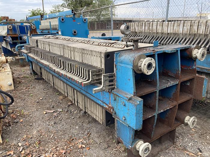 Used Used JWI 50 cu.ft. recessed plate filter press
