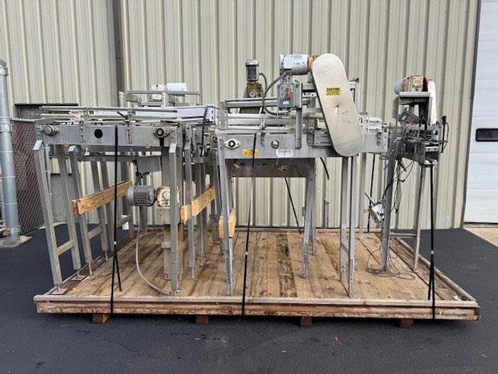 Used 146 feet (lot) Single File 3.25 Inch Wide Stainless Steel Conveyors