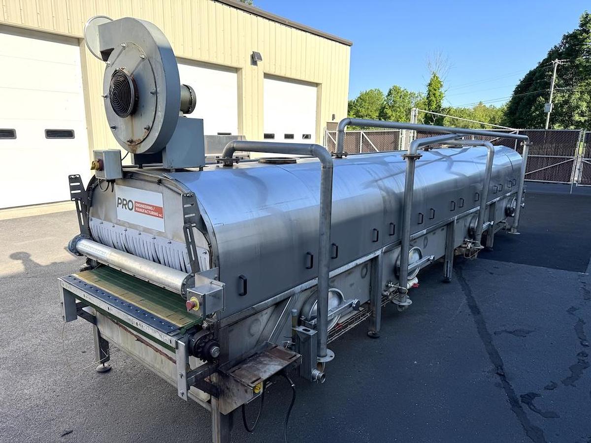 Used PRO Engineering 4’ x 24’ Stainless Steel Tunnel Pasteurizer – Single Deck