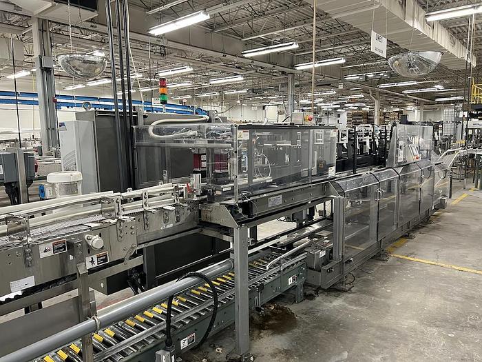 Used Hartness Case Packer Tray Packer Hartness Model 835 Flex Case Packer Tray Packer with Servo Laner