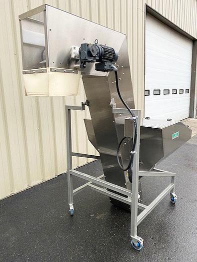 Used TRI0-PAC 30 Cubic Foot Stainless Steel Hopper-Elevator Conveyor