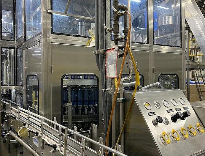 Used Crown Bevcorp Bottle Filler Tri-Block