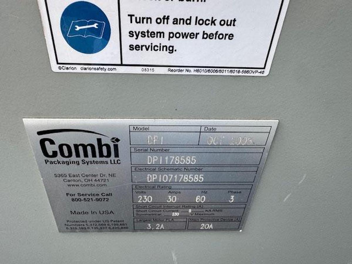 Used Combi Packaging Systems Automatic Drop Style Case Packer with Lane Divider