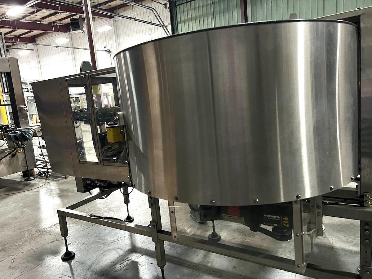 Used PACE Empty Bottle Unscrambler with Hopper-Elevator Feeder