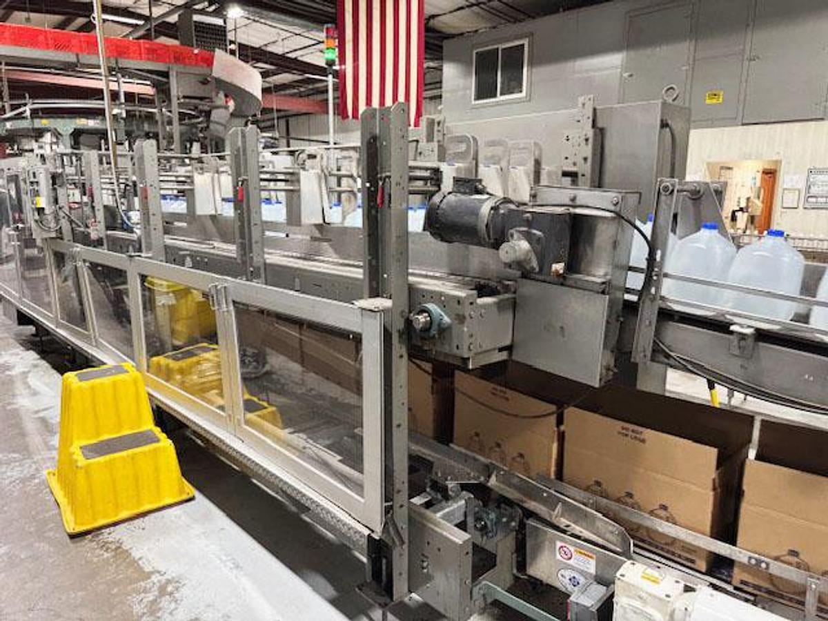 Used Hartness Model 2800 Automatic Servo Case Packer with Laner